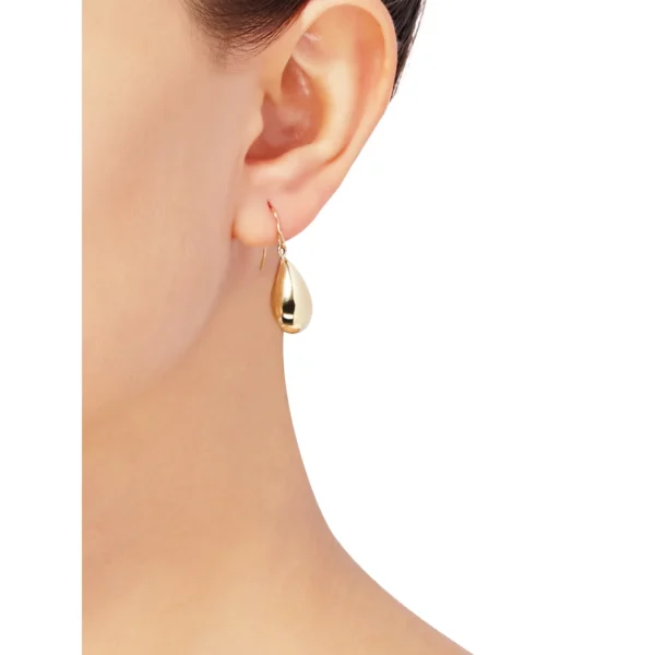 Brilliance Fine Jewelry 10K Yellow Gold Hollow Teardrop Dangle Earrings