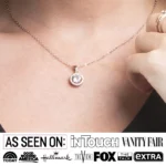 Cate & Chloe Isabel 18k White Gold Plated Silver CZ Pendant Necklace | Halo Teardrop Crystal Necklace