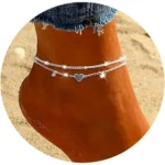 Bavsenic 925 Sterling Silver Anklet Bracelets for Women Waterproof