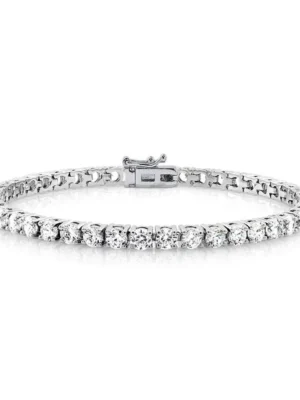 Cate & Chloe Kaylee 18k White Gold Plated Silver Tennis Bracelet with CZ Crystals